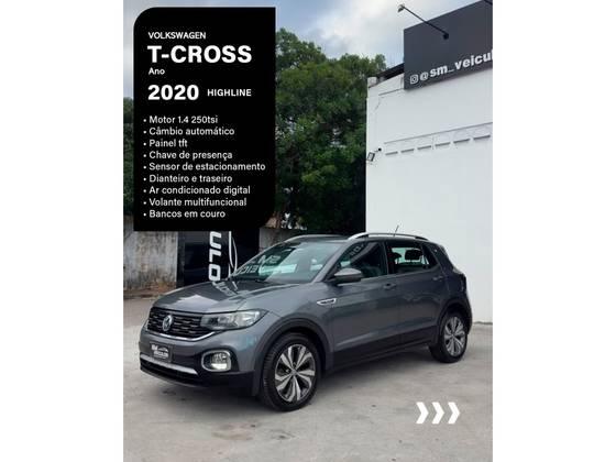 VOLKSWAGEN T-CROSS 1.4 250 TSI TOTAL FLEX HIGHLINE AUTOMÁTICO VOLKSWAGEN T-CROSS 1.4 250 TSI TOTAL FLEX HIGHLINE AUTOMÁTICO